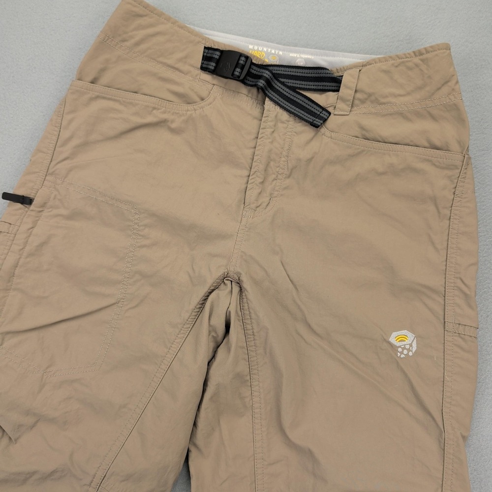 Mountain Hardwear Pants Mens 30x30 Beige Nylon Hiking Belted Adjustable Waist